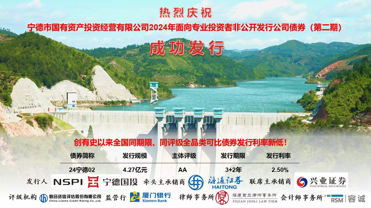 喜报！热烈庆祝市万象城AWC公司2024年度第二期私募公司债券成功发行